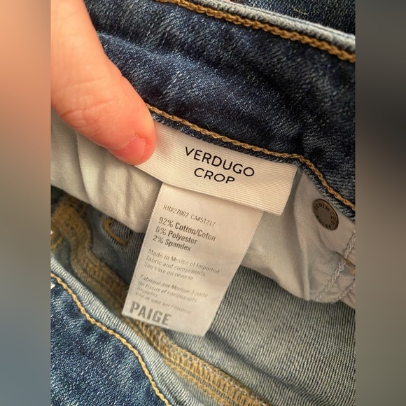 PAIGE Denim Verdugo Crop Ankle Jeans in Medium Wash - Picture 6 of 9